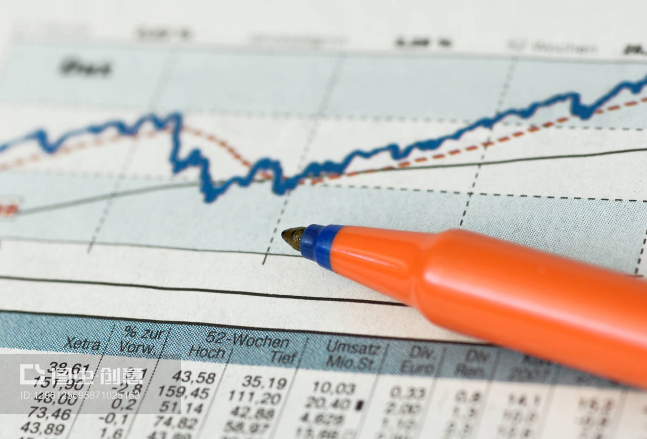 价格图表中的橙色笔 贸易经纪中的视觉策略